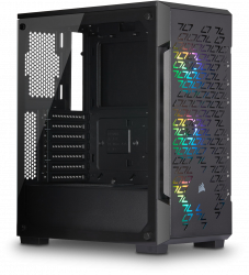 iCUE 220T Black Addressable RGB Airflow Midi PC Case
